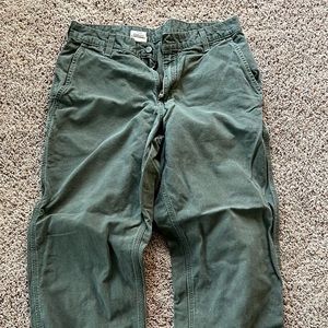 Olive green Carhartt mens pants 33 x 32